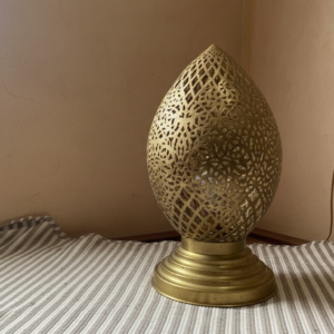 moroccan cone lamp – handcrafted perforated ambient light