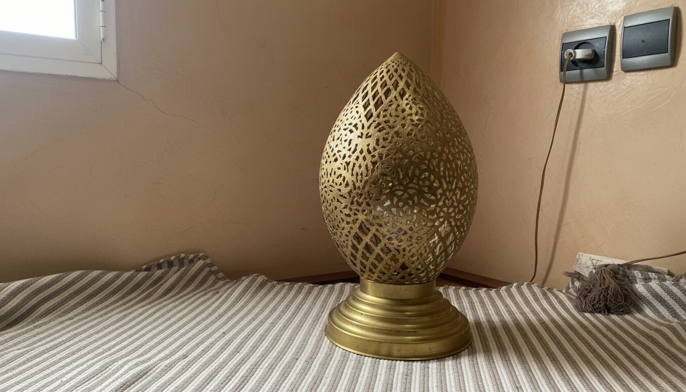 moroccan cone lamp – handcrafted perforated ambient light moroccan cone lamp – handcrafted perforated ambient light