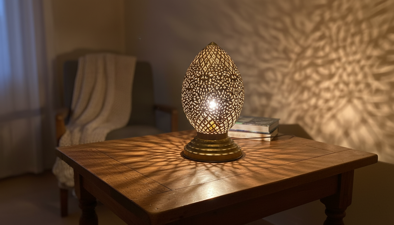 moroccan cone lamp – handcrafted perforated ambient light moroccan cone lamp – handcrafted perforated ambient light