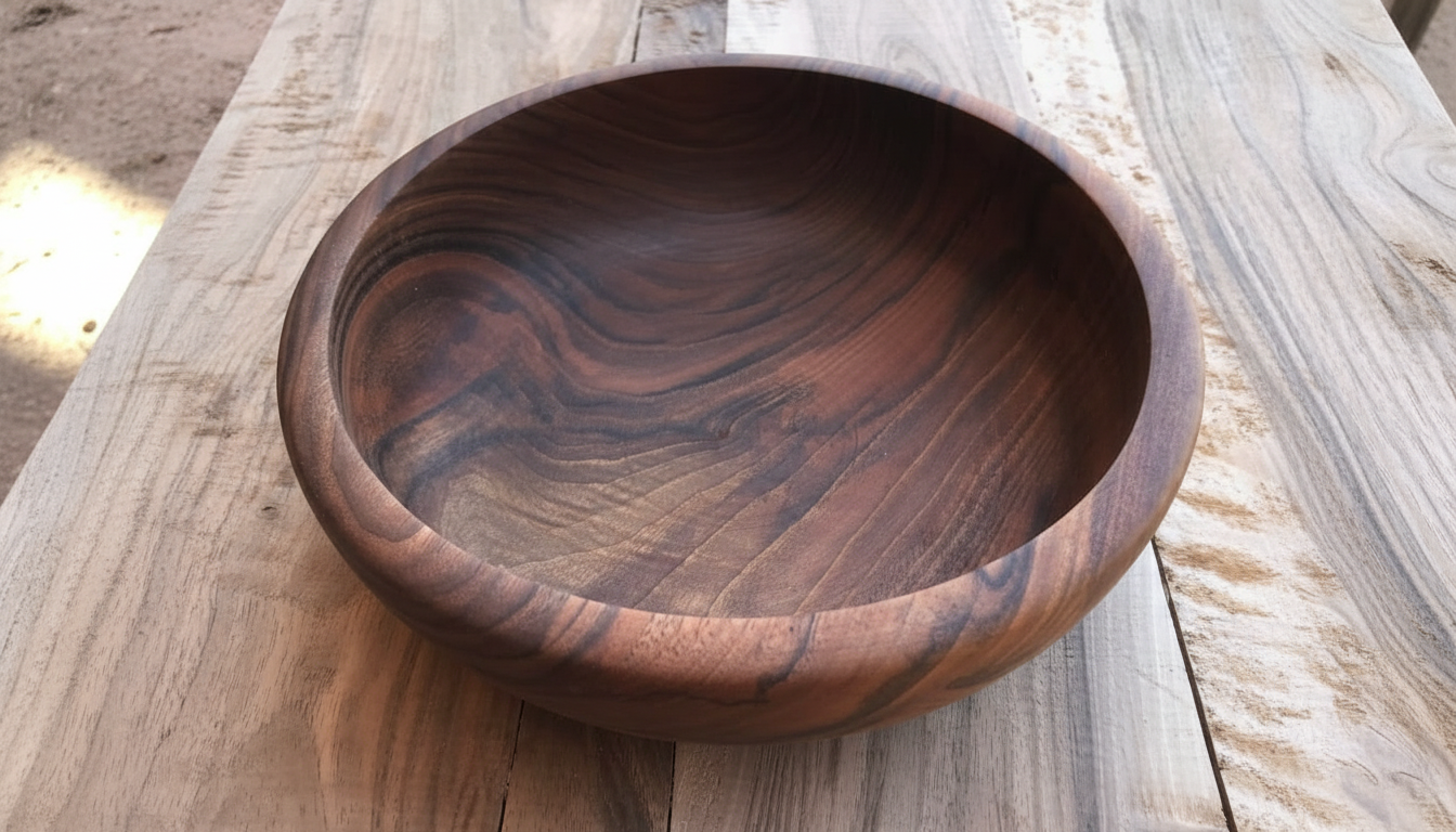 handcrafted natural wood bowl – organic serving & decorative kitchen piece handcrafted natural wood bowl – organic serving & decorative kitchen piece